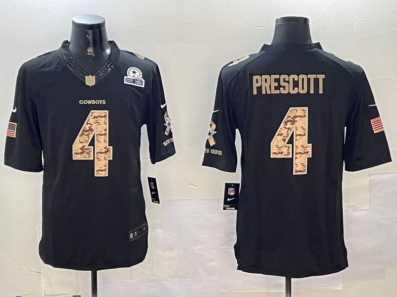 Men Dallas Cowboys #4 Prescott black admiral 2024 Nike Limited NFL Jersey style 3->dallas cowboys->NFL Jersey